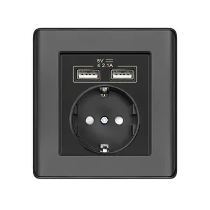 Hotel Home Modern Russian Socket 16A 86 Panel Type Electrical Wall Charger EU Standard Sockets