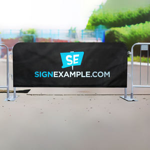 Couverture de barrière en tissu Double face Offre Spéciale impression personnalisée vente directe d'usine d'image personnalisée populaire pour la barrière de contrôle des foules - Product Image 3