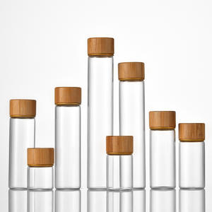 Vial de vidrio vacío de 22mm de diámetro con tapa de rosca de bambú/madera para polvo de hierbas Categoría de producto Frascos de vidrio - Product Image 5