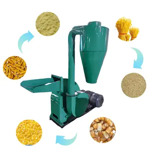 Wet material Maize meal Straw bale Portable crusher Fine grinding Electric motor Industri Hammer mill