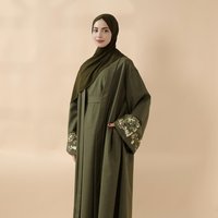 Usine Abaya Modeste Dubaï Islamique Femmes Musulmanes Robe en Mousseline de Soie Kimono Ombre Assorti Hijab Ensemble Grande Taille Sans Couture