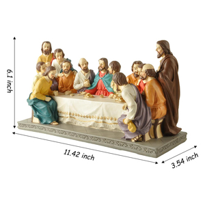 Figura de Resina Weivista de <span class=keywords><strong>la</strong></span> Última <span class=keywords><strong>Cena</strong></span>, Estatua de <span class=keywords><strong>la</strong></span> Sagrada Familia, Decoración Religiosa de Jesús para el Hogar - Product Image 2