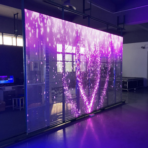 Pantalla LED Transparente para Publicidad en Interiores, Pantalla de Malla Transparente para Exteriores P3.91 en Vidrio de Ventana LF0015, Cortina LED Transparente D - Product Image 2