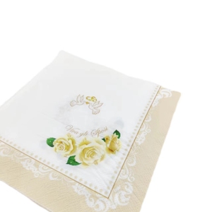 Khăn Giấy Cá Nhân Hóa Có Lá Vàng Nhiều Màu Sang Trọng In Hình Tiệc Cưới 2 Lớp Dùng Một Lần Tại Nhà Máy - Product Image 4