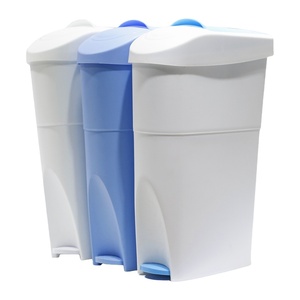 Pedal Bin 18l Bathroom Napkin Pad Disposal Pedal Plastic Slim Sanitary Bin Dustbin