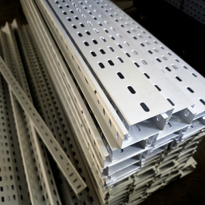 Plateau porte-câbles perforé en acier inoxydable galvanisé à chaud, noir, blanc, argent, 50mm, 100mm, 150mm, 200mm, 300mm, 400mm, 500mm, 2m, 3m - Product Image 3