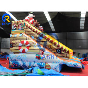 Tobogán Inflable Acuático Pirata con Certificación CE para Fiestas de Verano, Garantía de 3 Años, Capacidad de 300-500 kg, Portátil - Product Image 2