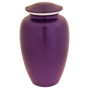 Esmalte púrpura aluminio y latón cremación urnas para cenizas humanas - Product Image 2