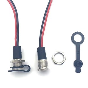 <strong>DC</strong> <strong>5.5</strong>*2.1 2.5mm large current <strong>Power</strong> Plug Socket <strong>Connector</strong> <strong>Female</strong> Dock DIY Waterproof Jack 5.5X2.5 5.5X2.1mm Plug Port with Wire - Product Image 4
