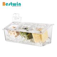 Accessoires de bar, support de plateau alimentaire en polycarbonate transparent, support de plateau pour la restauration, plateau à condiments, chariot