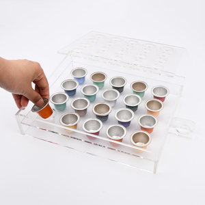 Plateau de remplissage manuel pour capsules de café à 20 trous, outil de remplissage en acrylique transparent pour dosettes d'espresso jetables vides - Product Image 2