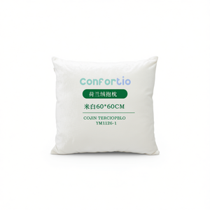 Cojín de Terciopelo Holandés 60*60cm Blanco, Cojín y Almohada de Terciopelo - Product Image 2