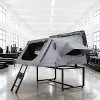 Peinture anti-explosion, tente de toit pliable en ABS haute résistance, imperméable, à ouverture latérale, pour voiture, 4-5 personnes