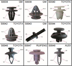 Clip de fixation en <span class=keywords><strong>plastique</strong></span> pour voiture, <span class=keywords><strong>rivet</strong></span> à pousser pour garniture de pare-chocs automobile - Product Image 4