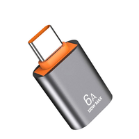 Adaptateur de Charge USB Mâle vers USB C Femelle 6A 120W Max pour Téléphone Portable Ordinateur Portable iMac iPhone 15 Pro Max Samsung S24 Ultra