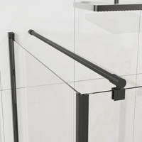 Cabine de douche sans cadre 36 pouces de largeur x 36 pouces de profondeur W X 72 pouces. Porte de douche d'angle avec 1/4 po. Verre trempé transparent, ouverture pivotante