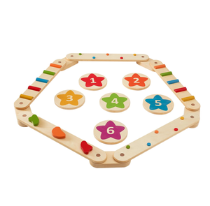 Jouet Montessori 6 pièces <span class=keywords><strong>en</strong></span> <span class=keywords><strong>bois</strong></span> pour tout-petits, planches d'équilibre, <span class=keywords><strong>poutre</strong></span> d'équilibre, pierres d'escalade pour enfants de 3 à 6 ans - Product Image 4