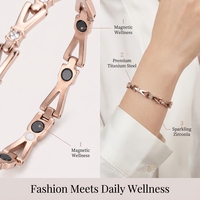 Guérison Femme Scalaire Négation Ion Sapin Énergie Bracelet En Acier Inoxydable Bio Énergie Magnétique Bracelet De Soins De Santé