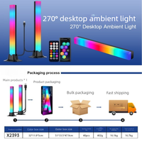 Kit de Luz Ambiental LED Inteligente de 5V con Control por Aplicación y Sincronización Musical, Lámpara de Ambiente para Juegos de PC de Escritorio de 2.5W, para Decoración de Habitaciones, Hogar y Fiestas