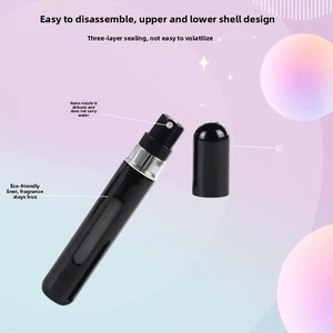 8ml Aluminium Sleutelhanger Essentiële Olie & Parfumflesje Reisformaat Navulbare Pomp Spuitfles Plastic Kraag Meerdere Kleuren Hot Sale - Product Image 3