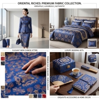 Tissu en Soie Pure de Qualité Luxe avec Imprimé Type Broderie Mûrier pour Robe de Soirée/Écharpe - Vente en Gros Prix Usine