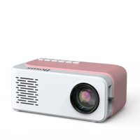 Mini projecteur LCD de style vintage avec design rétro décoratif, home cinéma portable