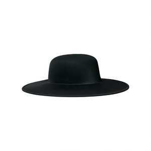 Cappello Catrina con tesa larga e copricapo rotondo in tessuto solido per coprire il costume da bagno - Product Image 1