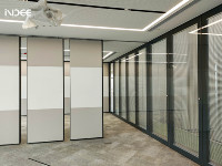 Tempered Glass Partition Wall with Aluminum Frame for Office Buildings | Commercial Interior Room Partition