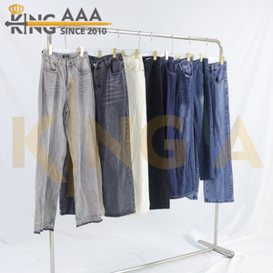Jeans de Mujer Estilo Boyfriend a Precio de Fábrica, Alta Calidad, Verano, Tendencia Vintage, Cintura Alta, Pierna Ancha, Algodón, <span class=keywords><strong>Ropa</strong></span> Usada - Product Image 4