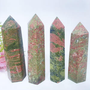 Cristalli curativi naturali di alta qualità e pietre torre <span class=keywords><strong>obelisco</strong></span> Unakite Point - Product Image 6