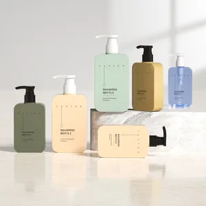 200ml 300ml Custom Square Skincare Cosmetic Packaging Containers Plastic Shampoo Bottles with Lotion Pump