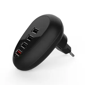 Estación de carga USB inteligente plegable de 4 puertos para teléfono móvil, compatible con la mayoría de dispositivos móviles, CB,FCC