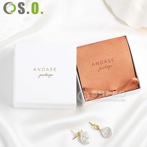 Petite quantité minimale de commande, pochette en microfibre blanche personnalisée avec couvercle rabattable, emballage pour bracelet avec logo personnalisé pour le rangement de bijoux - Product Image 2