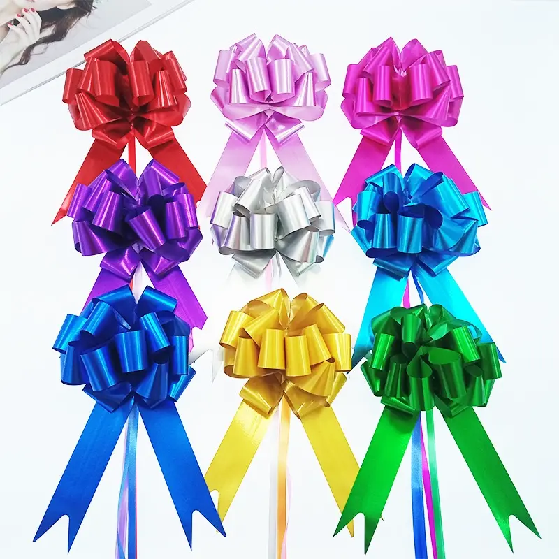 Multiple Colors Wedding Decoration Car Three-dimensional Ribbon Bows Gift Wrap Bow Hand Pulled Flowers Pull Bow Ribbon