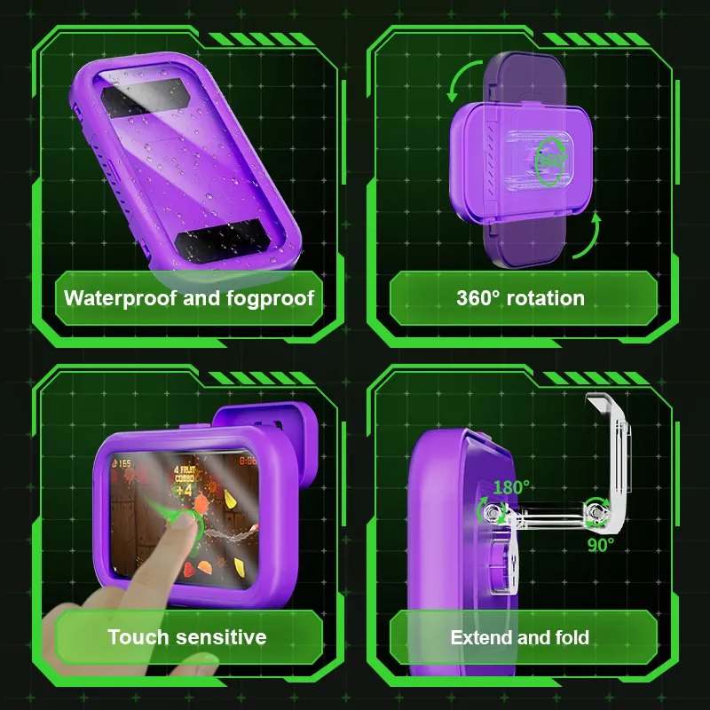 Wasserdichter Mobiltelefongehalter für das badezimmer dusche anpassbare Telefonhalter für das badezimmer Badküche Küche Wand