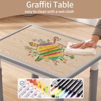 Ensemble table et chaises en plastique pour enfants, bureau d'étude pour tout-petits, mobilier moderne pour école, maternelle et salon