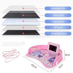 Table de siège auto portable multifonctionnelle pour bébé, plateau de sécurité pour enfant, support pour jouets, nourriture, boissons et téléphone portable - Product Image 6