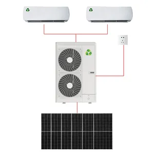 Hybrid Solar Mini-Split Air Conditioner Heat Pump AC/DC 48000 BTU 6HP with 4 X12000btu multi zone split air conditioners