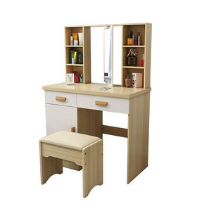 Tocador Pequeño Apartamento Simple Moderno Espejo Giratorio Tocador con Cajón Gabinete de Almacenamiento Tocador - Product Image 1