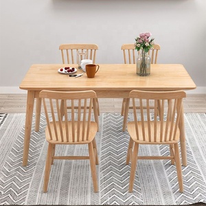 Bộ bàn ăn gỗ nội thất tối giản 2/4/6/8 ghế - Product Image 4