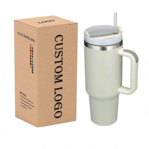 Laser <b>Car</b> Tumbler Cup Creative Electroplated Pattern 40Oz Handle <b>Mug</b> Portable Straw Insulated Water Bottle Kettle Lid Customize - Product Image 1