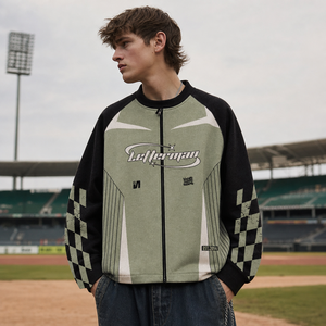 Pull tricoté zippé personnalisé pour homme, style motard, lourd, vente en gros, haute qualité, streetwear tendance - Product Image 5