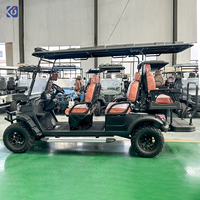 Voiturette de golf électrique CAMP 6 places, batterie 72V, homologuée pour la route, pour usage en quartier, communauté, hôtel, villa et complexe hôtelier