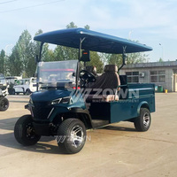 Voiturette de golf électrique de luxe 5-6 places, lumières LED, tableau de bord numérique, batterie au lithium, certifiée CE, homologuée pour la route, pour le terrain de golf