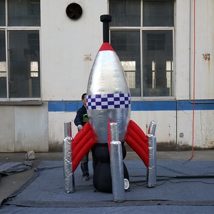 Modèle de fusée spatiale gonflable <span class=keywords><strong>Waha</strong></span> - Tissu Oxford, taille personnalisable, ventilateur intégré, utilisation intérieure/extérieure - Product Image 4