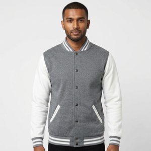 Blousons universitaires d'hiver pour hommes, les plus vendus, de haute qualité, col montant, logo personnalisé sur le devant, respirants, en polyester, vente en gros - Product Image 1