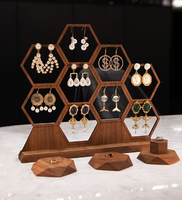 Présentoir de bijoux en bois de noyer noir, support de rangement pour bagues, présentoir de bijoux, cadeau pour femme, boucles d'oreilles, support suspendu