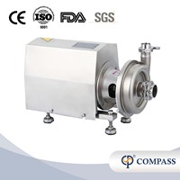 Pompe centrifuge sanitaire en acier inoxydable à impeller ouvert, connexion par soudure à collier, pour transfert de liquides, traitement de l'eau potable et du lait