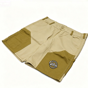 Shorts Bermuda Homme Personnalisés à Blocs de Couleurs, Taille Mi-Haute, Cordon Élastique, Style Décontracté Streetwear avec Logo Avant, Poches, Tissu Toile - Product Image 2