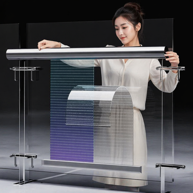 Ultra Thin P4 Adhesive LED Film Screen Transparent Glass Display 4000 Nits for Retail Storefronts